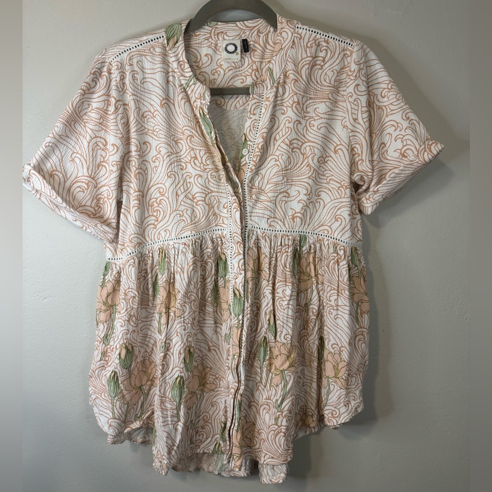 Anthropologie Floral Patterned Blouse Small